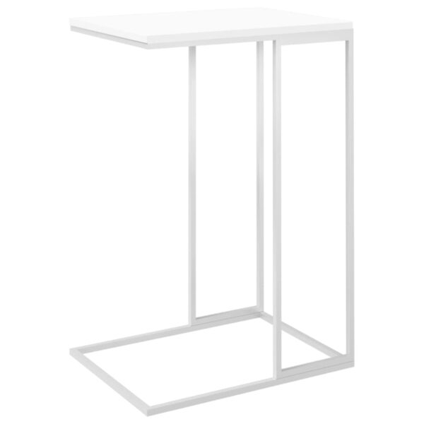 vidaXL Side Table White 15.7"x11.8"x23.2" Engineered Wood - Image 5