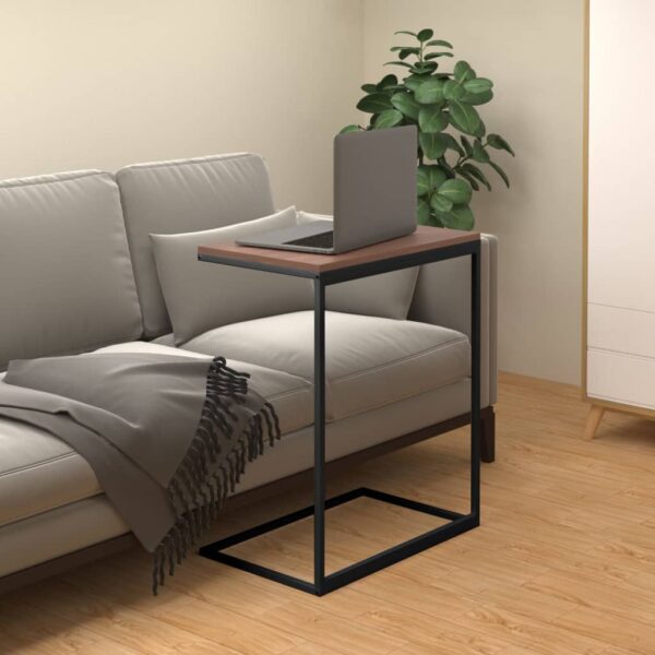 vidaXL Side Table Black 21.7"x13.8"x26" Engineered Wood