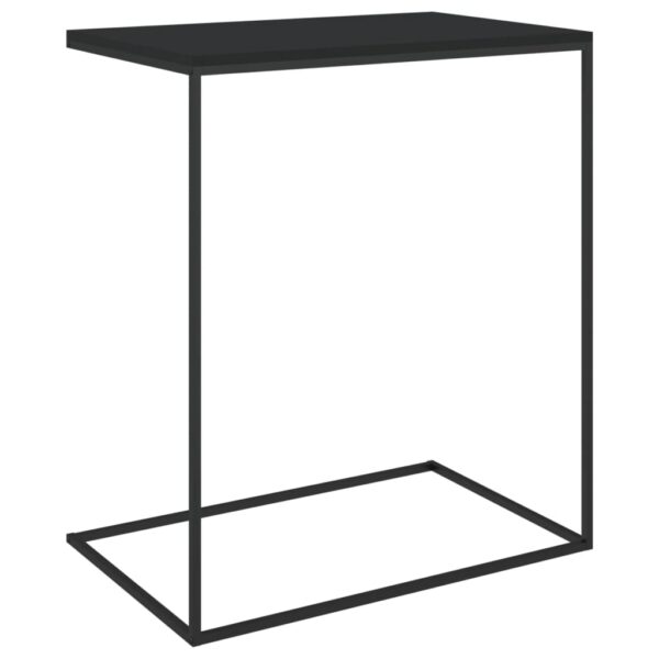 vidaXL Side Table Black 21.7"x13.8"x26" Engineered Wood - Image 5