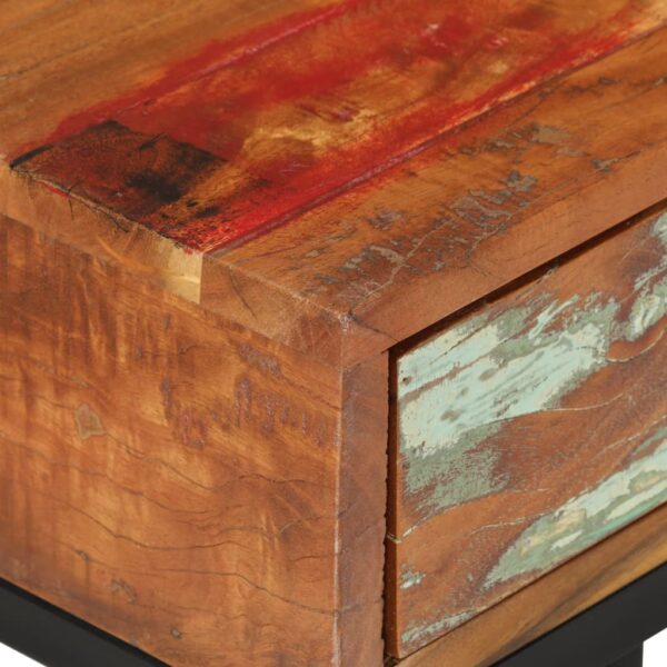 vidaXL U-Shaped Side Table 17.7"x11.8"x24" Solid Reclaimed Wood - Image 5