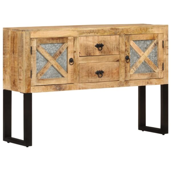 vidaXL Sideboard 43.3"x11.8"x29.1" Rough Mango Wood