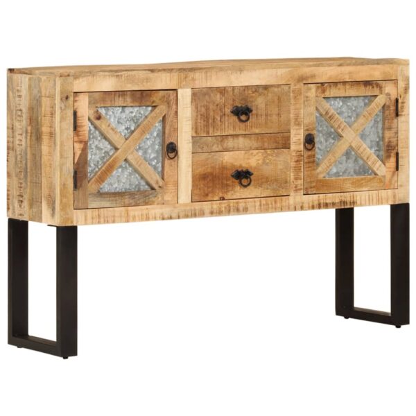 vidaXL Sideboard 43.3"x11.8"x29.1" Rough Mango Wood - Image 12