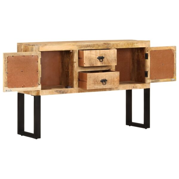 vidaXL Sideboard 43.3"x11.8"x29.1" Rough Mango Wood - Image 4