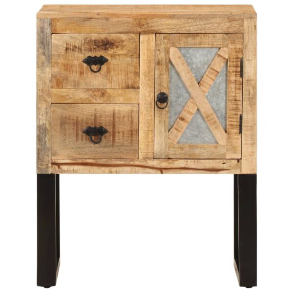 vidaXL Sideboard 23.6"x11.8"x29.9" Solid Mango Wood - Image 2