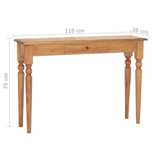 vidaXL Console Table 43.3"x11.8"x29.5" Solid Mahogany Wood - Image 6