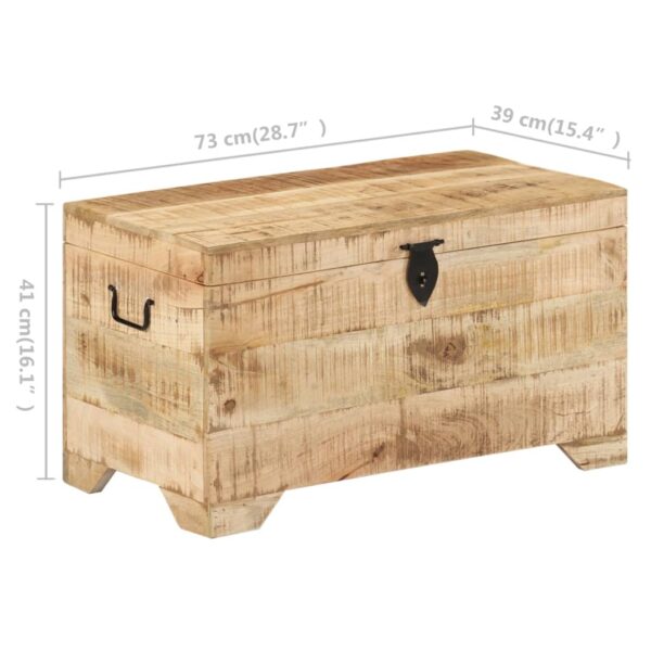 vidaXL Storage Chest Solid Rough Mango Wood - Image 10