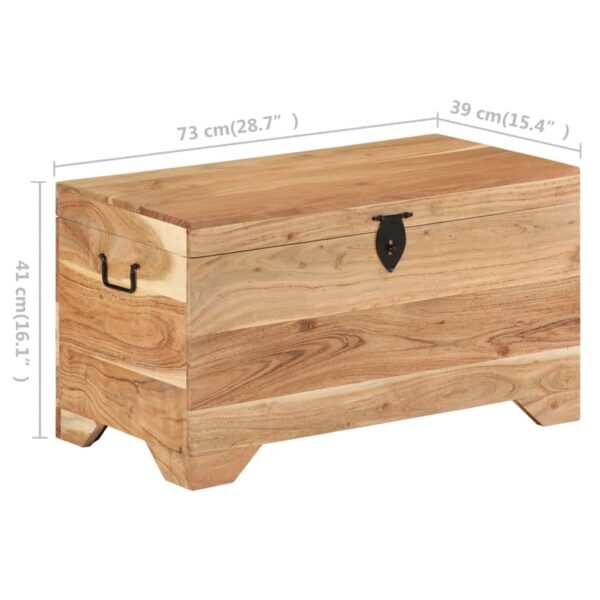 vidaXL Storage Chest Solid Acacia Wood - Image 10