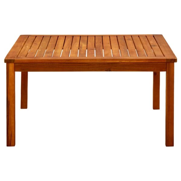 vidaXL Patio Coffee Table 33.5"x33.5"x17.7" Solid Acacia Wood - Image 3