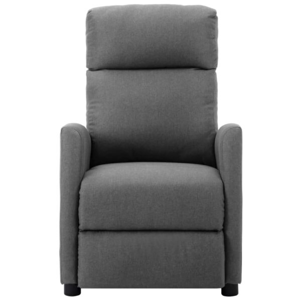 vidaXL Electric Massage Recliner Light Gray Fabric - Image 3