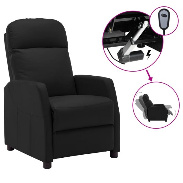 vidaXL Recliner Black Faux Leather