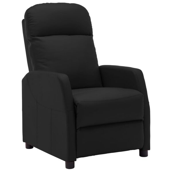 vidaXL Recliner Black Faux Leather - Image 2