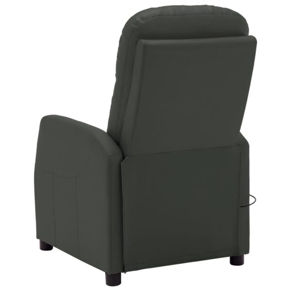 vidaXL Massage Recliner Anthracite Faux Leather - Image 4