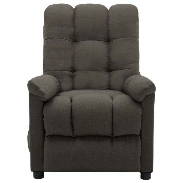 vidaXL Massage Recliner Taupe Fabric - Image 3