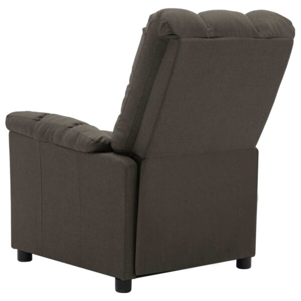 vidaXL Massage Recliner Taupe Fabric - Image 4