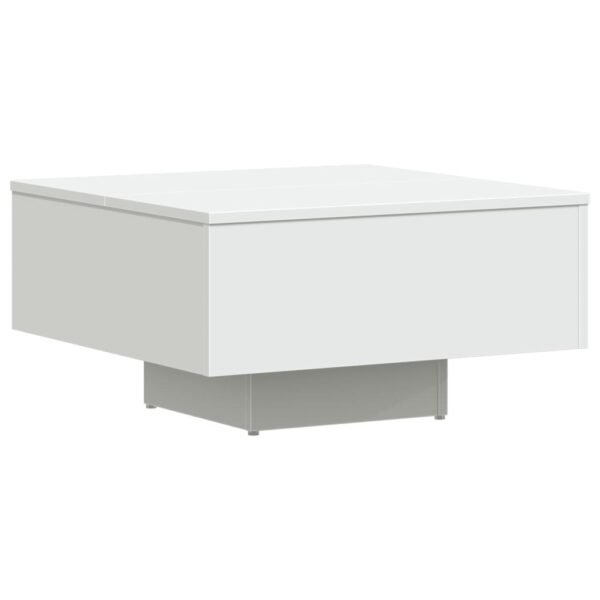 vidaXL Coffee Table White 23.6"x23.6"x12.4" Engineered Wood - Image 7