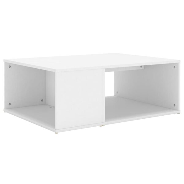 vidaXL Coffee Table White 35.4"x26.4"x13" Engineered Wood - Image 2