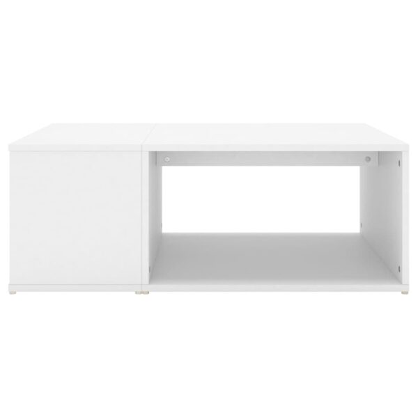 vidaXL Coffee Table White 35.4"x26.4"x13" Engineered Wood - Image 3