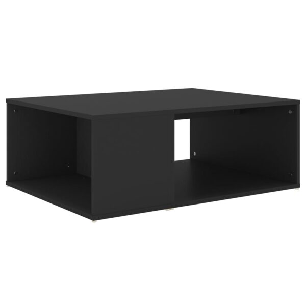 vidaXL Coffee Table Black 35.4"x26.4"x13" Engineered Wood - Image 2