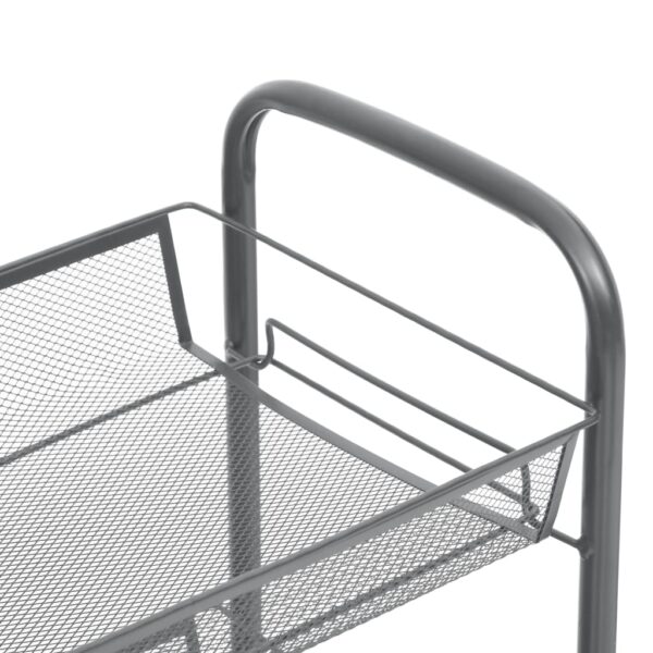 vidaXL 5-Tier Kitchen Trolley Gray 18.1"x10.2"x41.3" Iron - Image 5