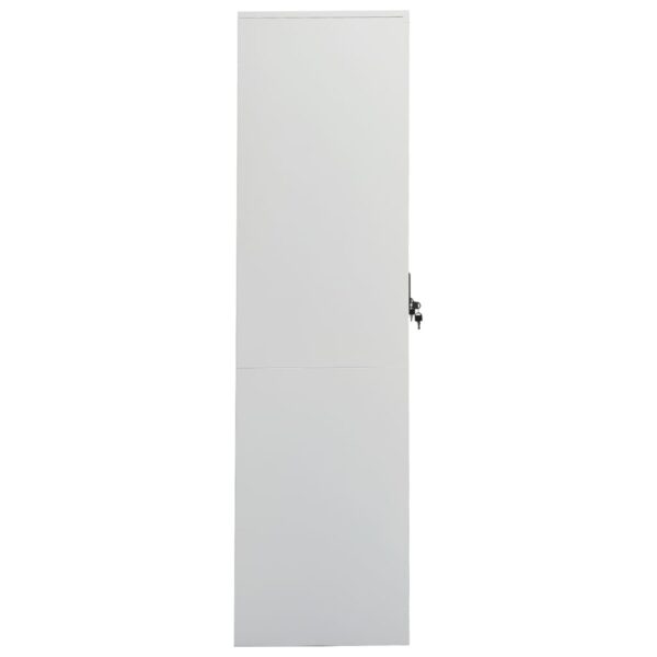 vidaXL Wardrobe Light Gray 31.5"x19.7"x70.9" Steel - Image 3