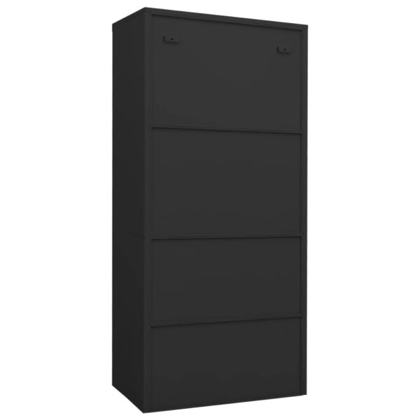 vidaXL Wardrobe Anthracite 31.5"x19.7"x70.9" Steel - Image 4