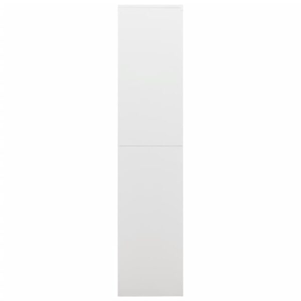 vidaXL Locker Cabinet White 35.4"x15.7"x70.9" Steel - Image 3