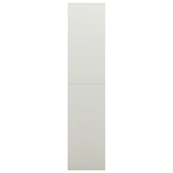 vidaXL Locker Cabinet Light Gray 35.4"x15.7"x70.9" Steel - Image 3