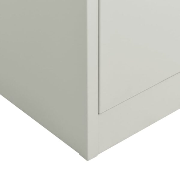 vidaXL Locker Cabinet Light Gray 35.4"x15.7"x70.9" Steel - Image 6