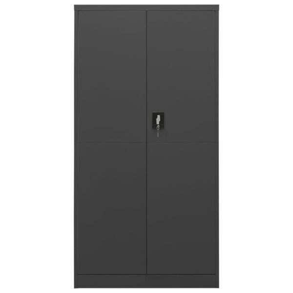 vidaXL Locker Cabinet Anthracite 35.4"x15.7"x70.9" Steel - Image 2