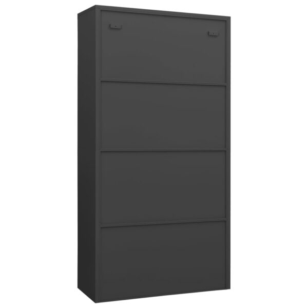 vidaXL Locker Cabinet Anthracite 35.4"x15.7"x70.9" Steel - Image 4