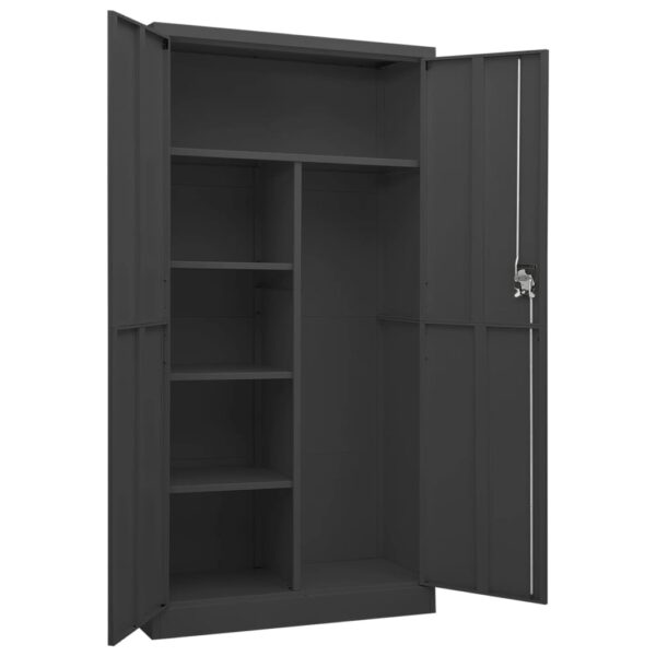 vidaXL Locker Cabinet Anthracite 35.4"x15.7"x70.9" Steel - Image 5