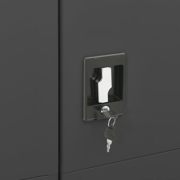 vidaXL Locker Cabinet Anthracite 35.4"x15.7"x70.9" Steel - Image 7