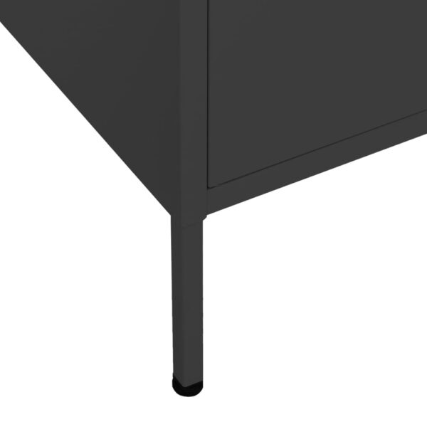 vidaXL Storage Cabinet Black 31.5"x13.8"x40" Steel - Image 8