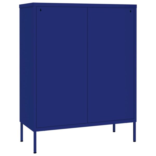 vidaXL Drawer Cabinet Navy Blue 31.5"x13.8"x40" Steel - Image 5