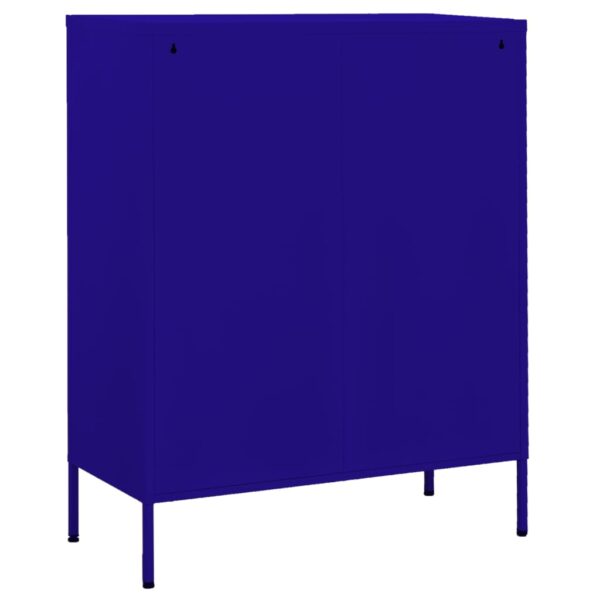 vidaXL Storage Cabinet Navy Blue 31.5"x13.8"x40" Steel - Image 4