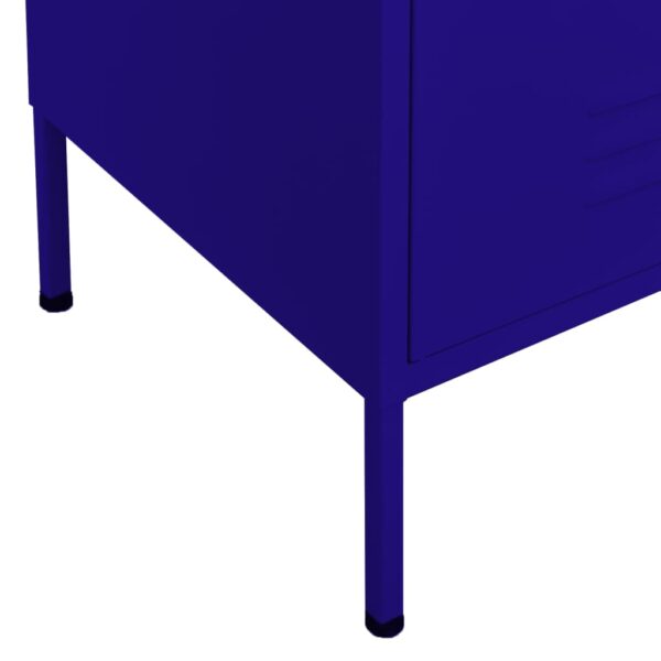 vidaXL Storage Cabinet Navy Blue 31.5"x13.8"x40" Steel - Image 7