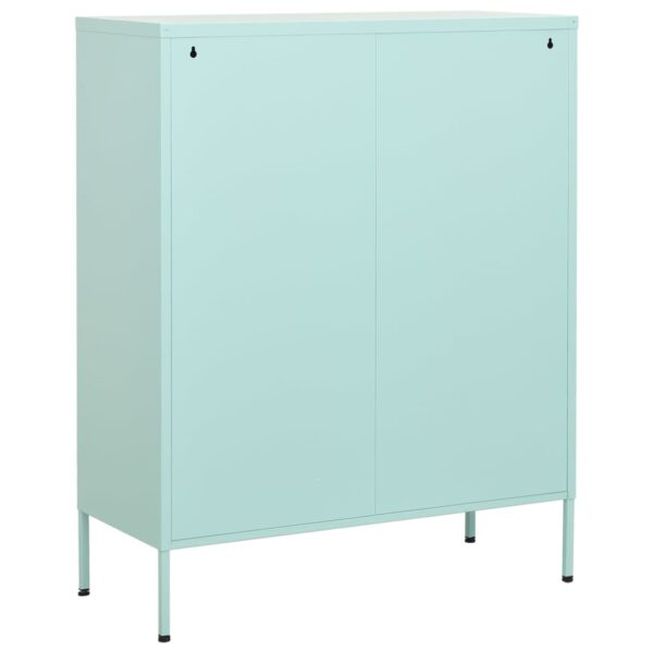 vidaXL Storage Cabinet Mint 31.5"x13.8"x40" Steel - Image 4