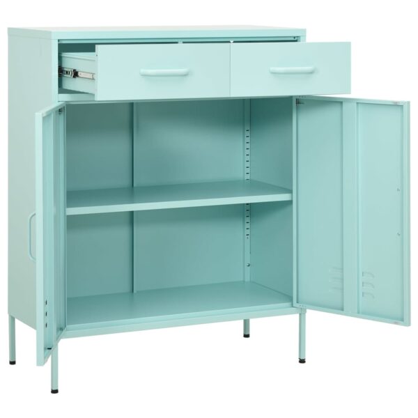 vidaXL Storage Cabinet Mint 31.5"x13.8"x40" Steel - Image 5