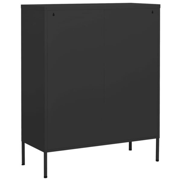 vidaXL Storage Cabinet Anthracite 31.5"x13.8"x40" Steel - Image 4