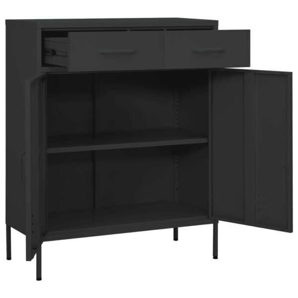 vidaXL Storage Cabinet Anthracite 31.5"x13.8"x40" Steel - Image 5