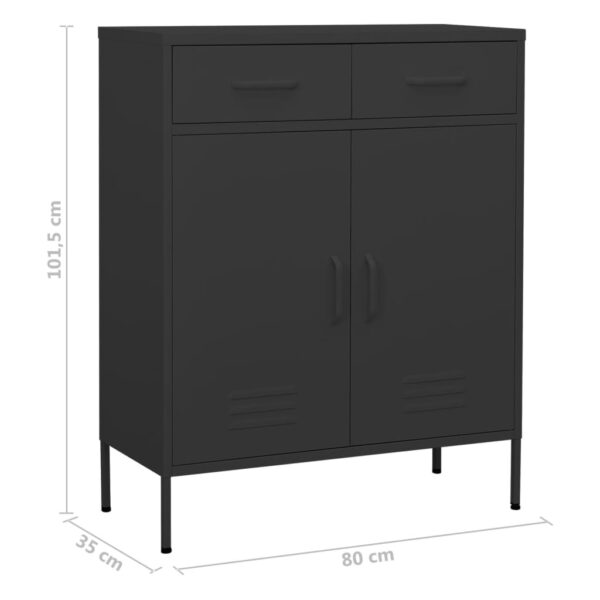 vidaXL Storage Cabinet Anthracite 31.5"x13.8"x40" Steel - Image 10