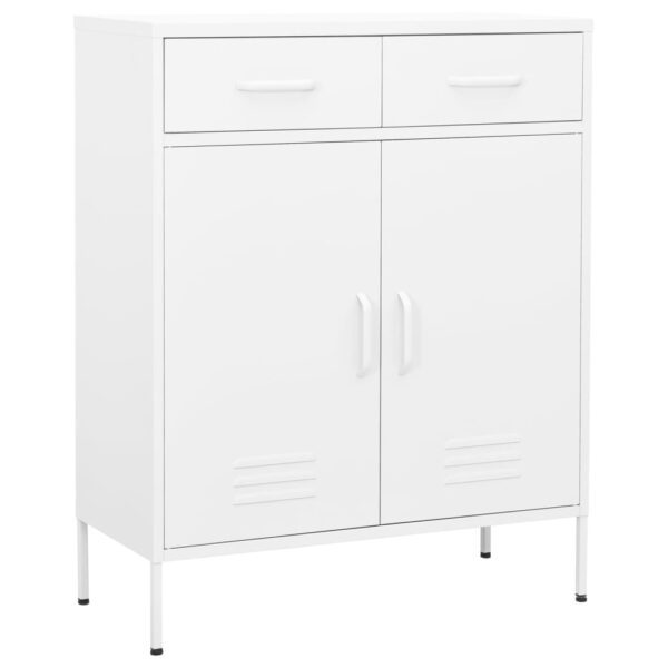 vidaXL Storage Cabinet White 31.5"x13.8"x40" Steel