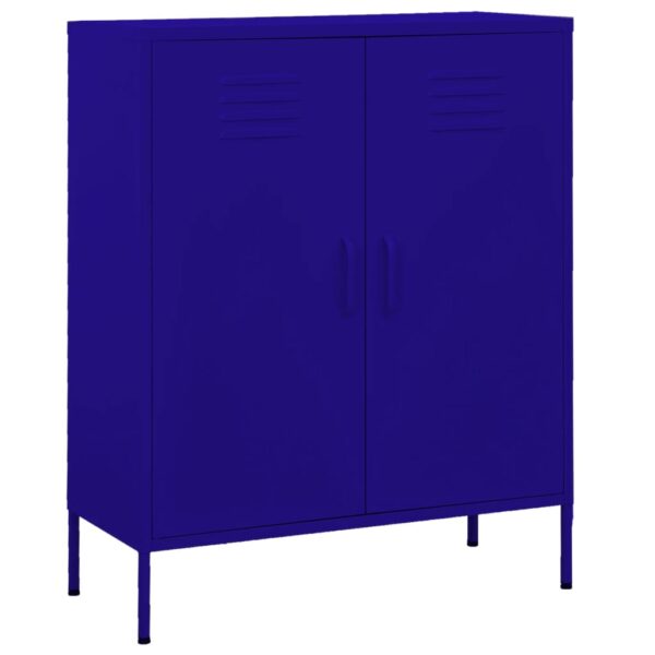 vidaXL Storage Cabinet Navy Blue 31.5"x13.8"x40" Steel