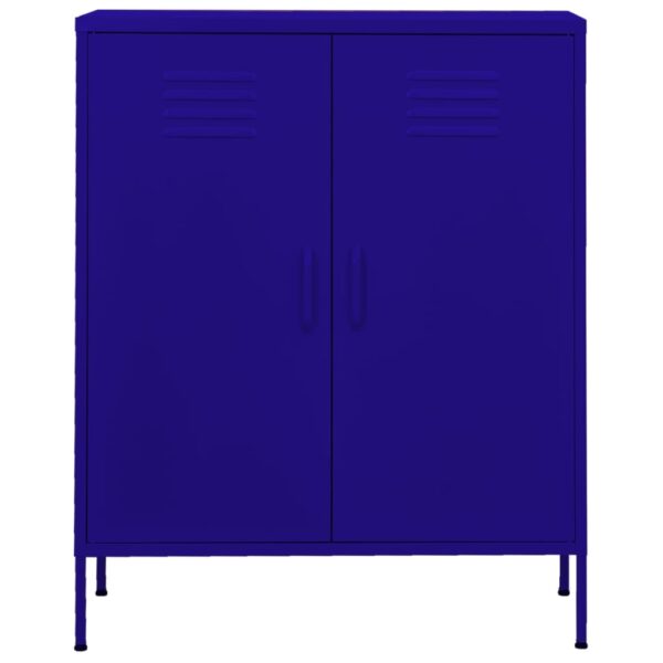 vidaXL Storage Cabinet Navy Blue 31.5"x13.8"x40" Steel - Image 3