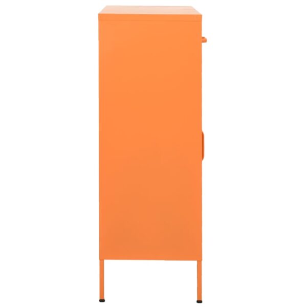 vidaXL Storage Cabinet Orange 31.5"x13.8"x40" Steel - Image 4