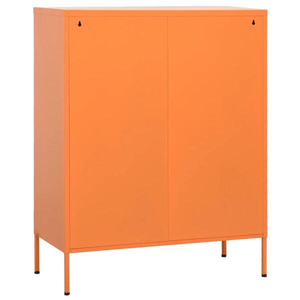 vidaXL Storage Cabinet Orange 31.5"x13.8"x40" Steel - Image 5