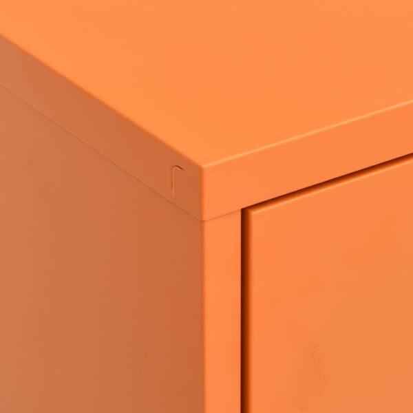 vidaXL Storage Cabinet Orange 31.5"x13.8"x40" Steel - Image 7