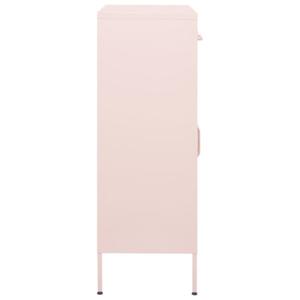 vidaXL Storage Cabinet Pink 31.5"x13.8"x40" Steel - Image 4