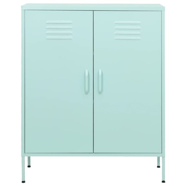 vidaXL Storage Cabinet Mint 31.5"x13.8"x40" Steel - Image 3