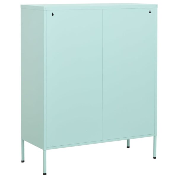 vidaXL Storage Cabinet Mint 31.5"x13.8"x40" Steel - Image 5